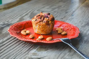 Muffin Frambuesa Almendra (Vegano, Sin Gluten. Sin Azucar)