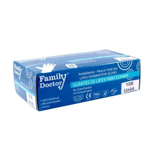 Guantes Latex Family Doctor Caja X 100 Und