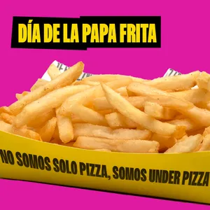 Nuestras exquisitas papas fritas para compartir.