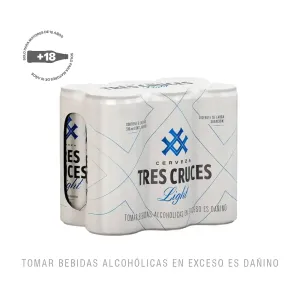Cerveza Tres Cruces Light Six Pack Lata x 310 ml