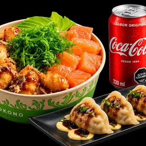 Gohan Camarón Furai Kings + Bebida + 3 Unid de Gyozas Nikkei