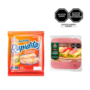 Pack (1 Tortilla Bimbo 310 Gr + 1 Pack Braedt Jamon Pizzero + Queso Edam 370 Gr)