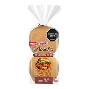 PAN ARTESANO BIMBO HAMBURGUESA CON PAPA X 360 GRS 4 UNDS