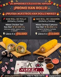 PROMO HAN ROLL X 4 POLLO