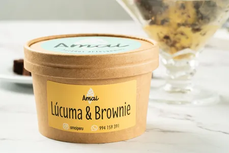 Helado Lúcuma Brownie