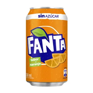Fanta Naranja Sin Azucar Lata 350 ml