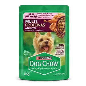 ALIMENTO HUMEDO DOG CHOW ADULTOS 85G MULTIPROTEINAS