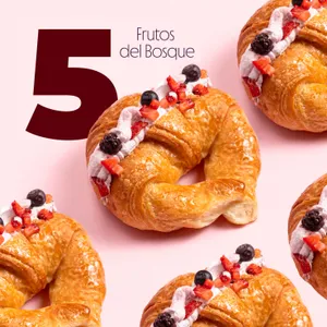 🍓🥐 Pack x5 Medialuna Frutos del Bosque PoPuP