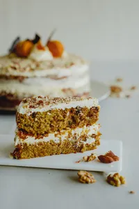 Zanahoria torta porcion