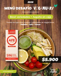 Promoción bowl + jugo cajita