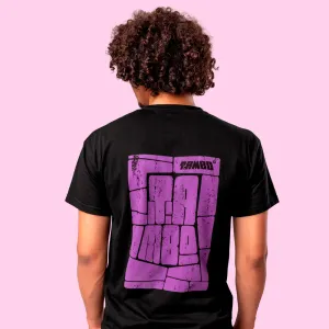 Polo De Algodón Oversize Tambo Diseño Negro Peruanidad X 1 Und