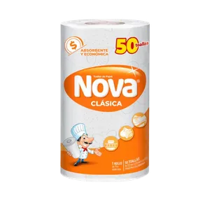 TOALLA DE PAPEL NOVA CLÁSICA 50 HOJAS 1UNI