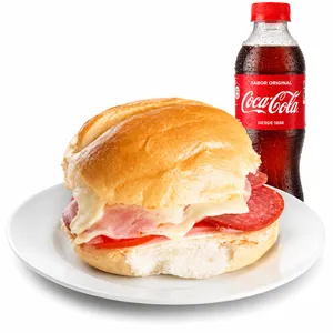 Combo 6 (sand pizza + med + papas al hilo, cremas y ensaladas )