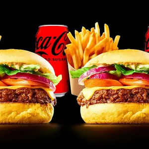 2 Florida Burger + Papas + 2 Bebidas 350cc