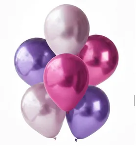 Globos Cromados Combinacion Lila X6