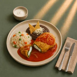 Stuffed poblano pepper Stuffed poblano pepper
