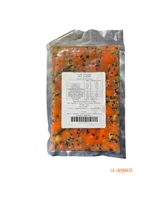 Tártaro de salmón estilo japonés (250 gramos)