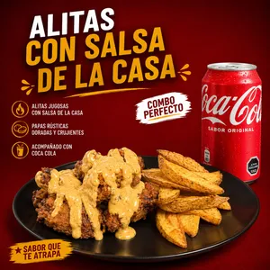 Alitas con Salsa de la Casa