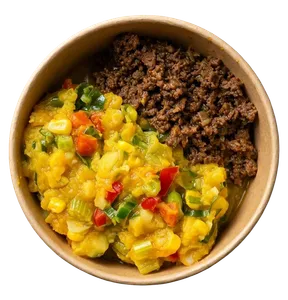 Charquicán con pino de soya texturizada