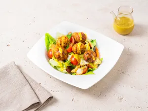 Polpette de Pollo con Ensalada