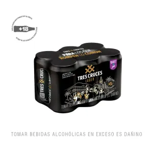 Cerveza Tres Cruces Lager Six Pack Lata 355ml
