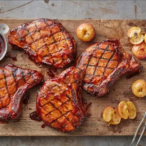 Chuleta de cerdo a la BBQ