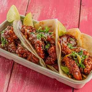Taco de pollo coreano