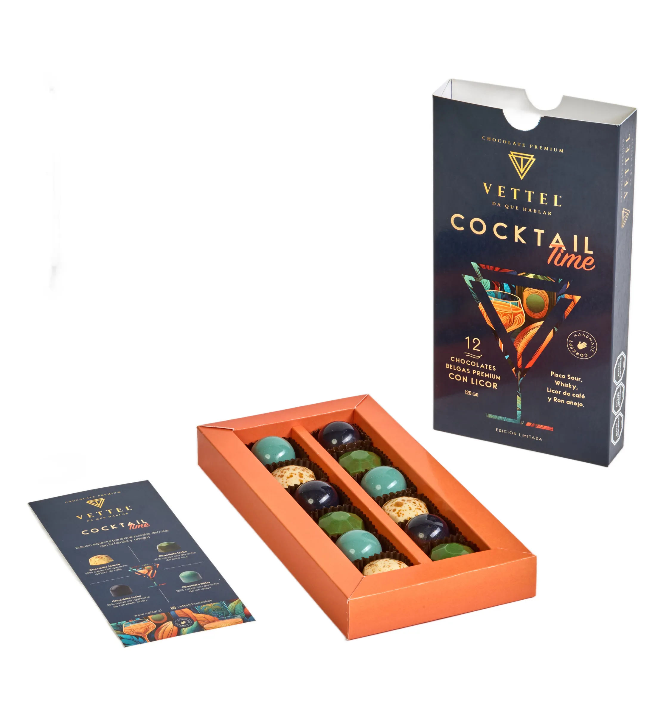 Caja Cocktail Time 12 Unidades - Vettel Chocolates | Chocolate que
