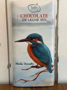 Barra de Chocolate de Leche 35% Cacao. 80 gr