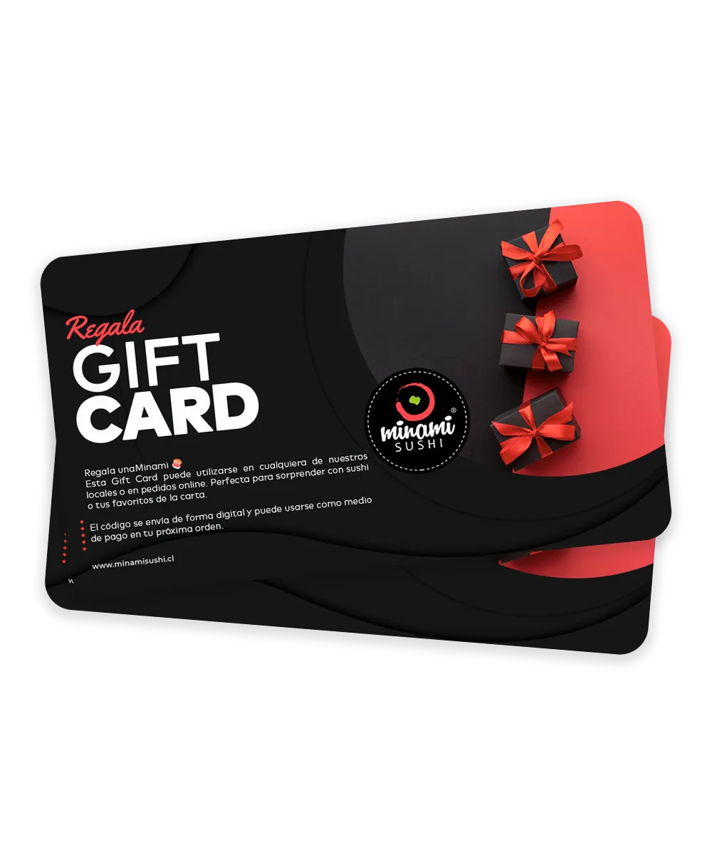 Gift Card digital de Minami Sushi para regalar sushi