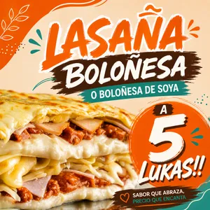 LASAÑA A 5LUKAS!!