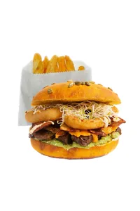 Burger Vegan brothers + Papas