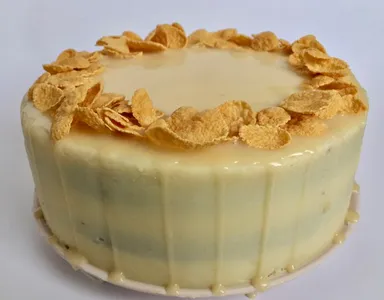 Pastel de cornflakes con caramelo