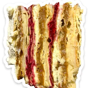Trozo torta amor hojarasca