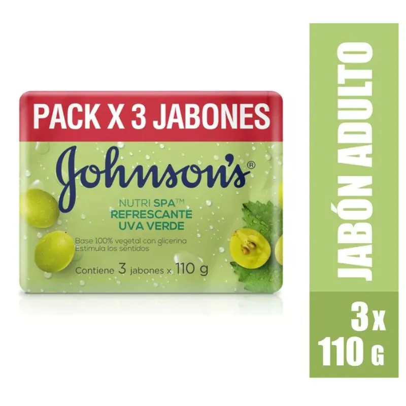 Tripack Jabon Johnsons Uva Verde x 110 grs