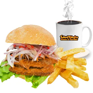 Pan con Asado + café