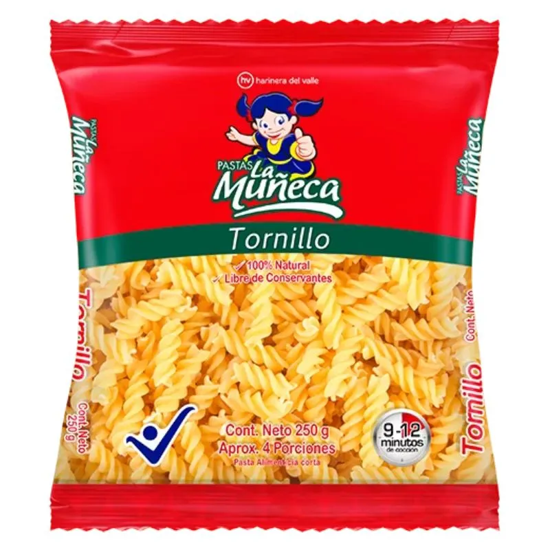 Pastas la muñeca tornillo x 250 grs