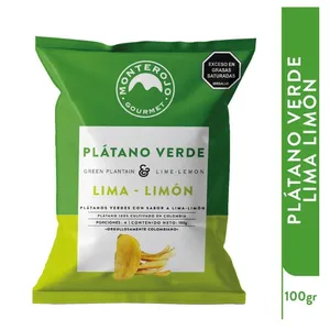 Platano verde monterojo gourmet lima limon  x 100 gr