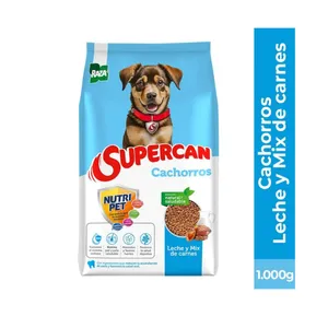 Concentrado perros supercan 1 cachorros leche y mix carne
