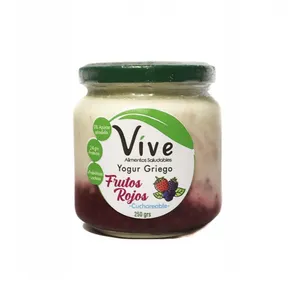 Yogurt griego vive cuchareable frutos rojos x 250 grs