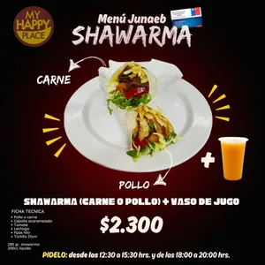 Shawarma Menu Junaeb