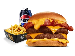 Combo La Super Cheddar Bacon Doble