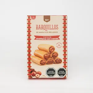 Barquillos crema avellana y cacao Suk 6 uds
