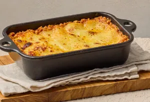 Lasaña pollo y champiñones