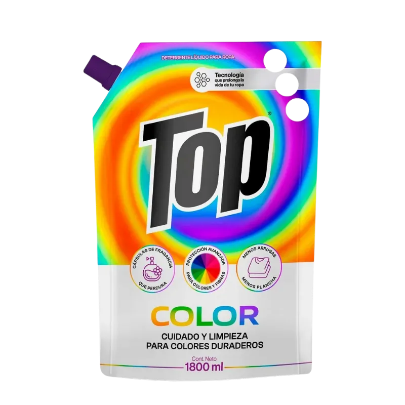 DETERGENTE LIQUIDO TOP COLOR 1800ML CUIDADO Y LIMPIEZA DETERGENTE LIQUIDO TOP COLOR 1800ML CUIDADO Y LIMPIEZA
