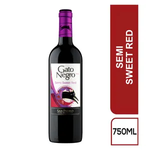 VINO SAN PEDRO GATO NEGRO SWEET RED X 750 ML