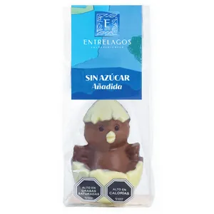 710 - Pollo cascarón Chocolate leche sin azúcar 50 gr.