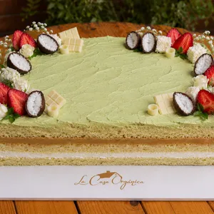 Torta Cuatro Leches Matcha (15p) APLV, Sin Soya, Vegana