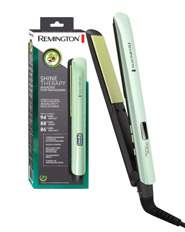 PLANCHA CABELLO AGUACATE CON MACADAMIA REMINGTON VERDE