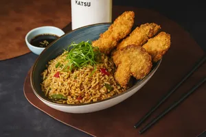 Mix de Setas al Panko + Arroz Nikkei